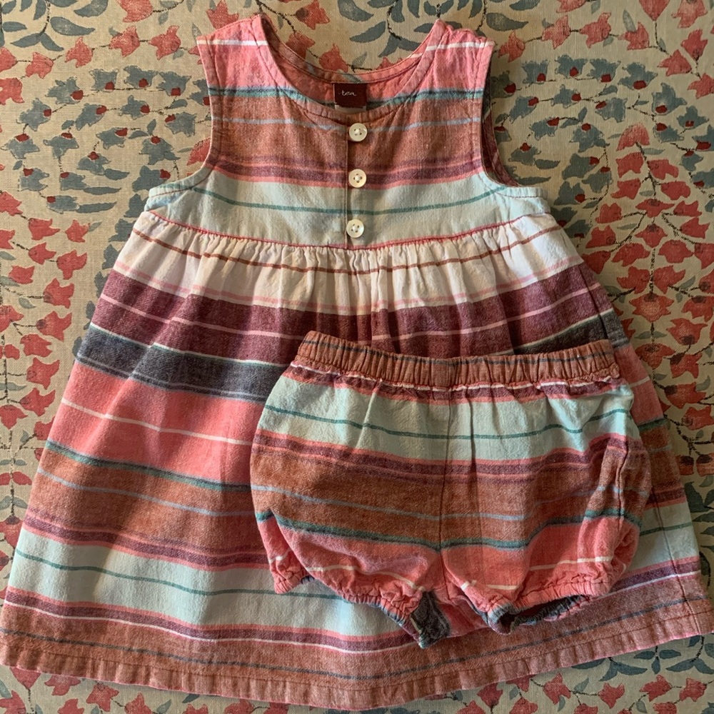 Tea dress with body suit and bloomers